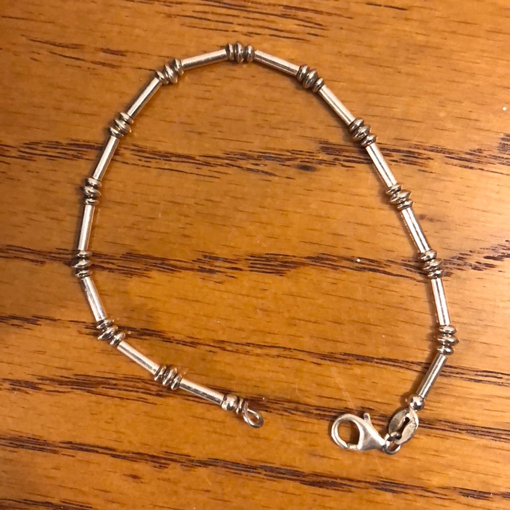 Sterling silver women’s bracelet.